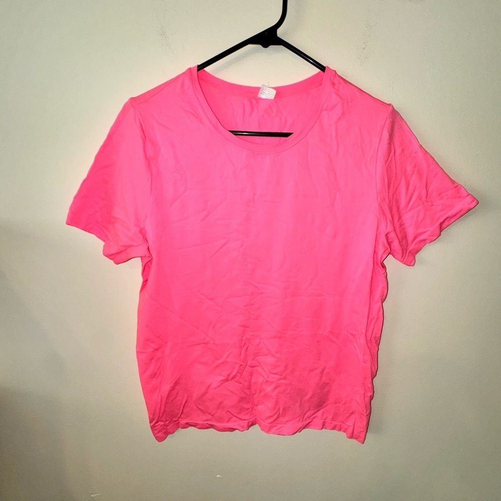 Fabletics Bright Pink Short Sleeve Tech Tee
